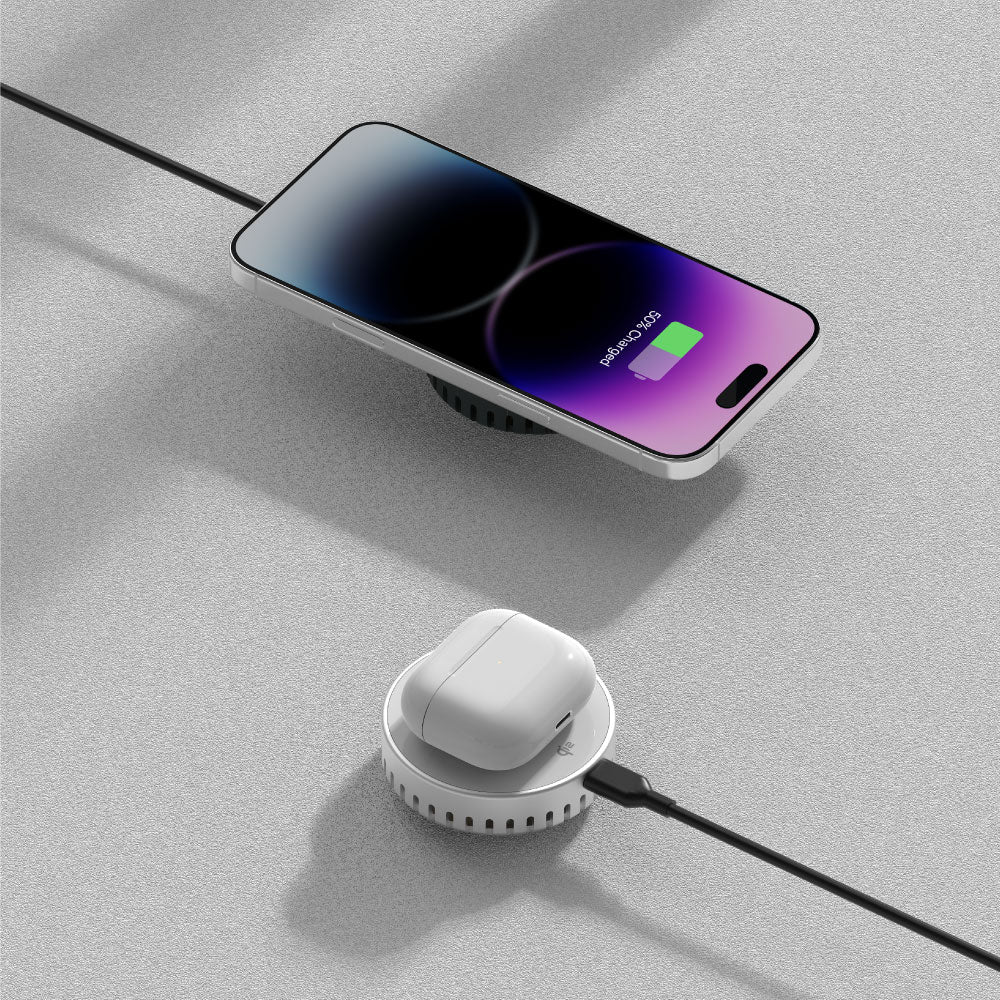 MOZTECH Qi2 Magnetic Charging Pad with Cooling Fan