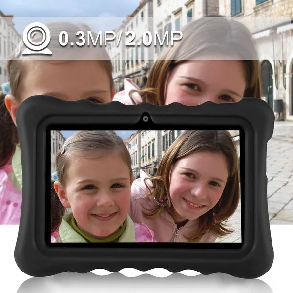 Shock-resistant Silicone Snap-on Case With Stand For 7' Tablets