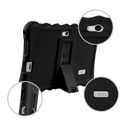 Shock-resistant Silicone Snap-on Case With Stand For 7' Tablets