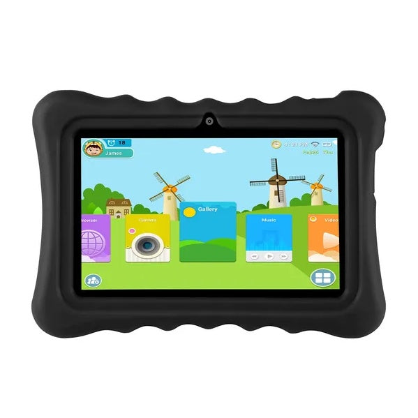 Shock-resistant Silicone Snap-on Case With Stand For 7' Tablets