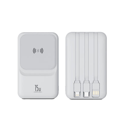Magnetic Wireless Charger Power Bank With Cable Super Fast Charge Mobile Power 10000 MA